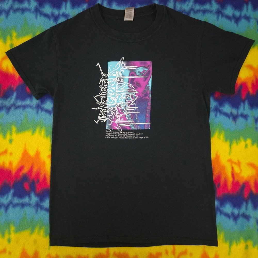 Chelsea Grin Hostage Band T-Shirt Mens Small Black Graphic Deathcore Tee Gildan